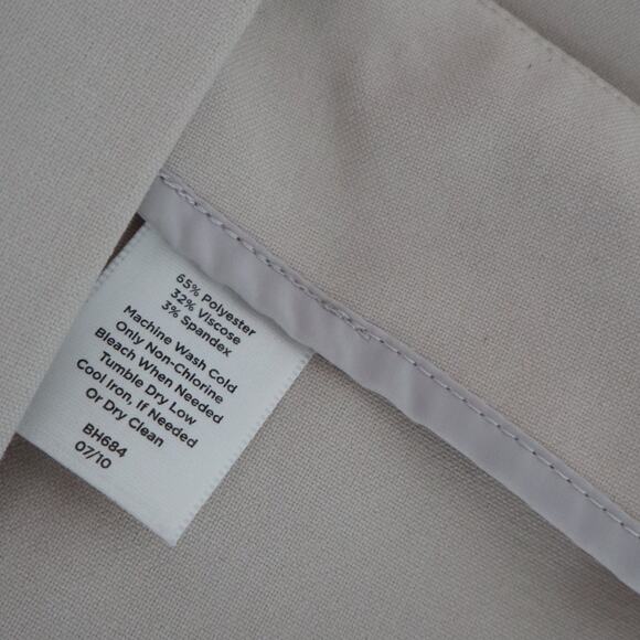 Talbots Womens Classic Side Zip Pants Size 10 Slim Fit Cream Tailored Crease - Picture 8 of 12